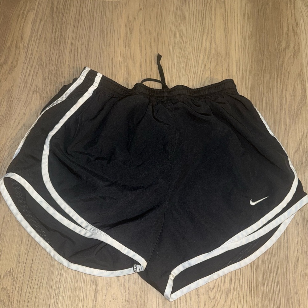 Nike Women’s Black Athletic Shorts with‎ White Trim